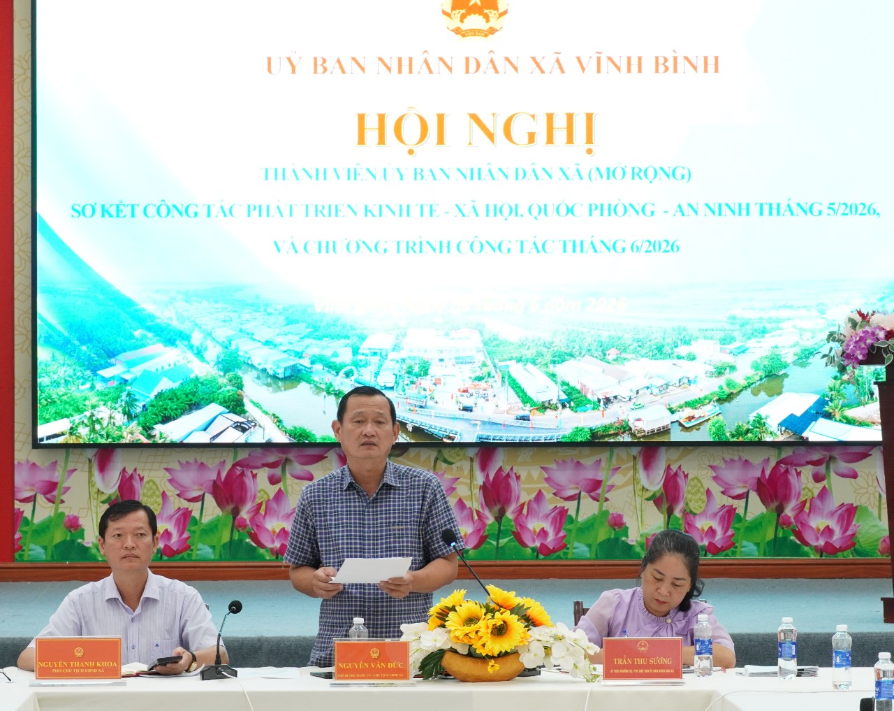 Ủy ban nhân dân xã Vĩnh Bình sơ kết công tác phát triển kinh tế - xã hội, quốc phòng - an ninh tháng 5 năm 2026