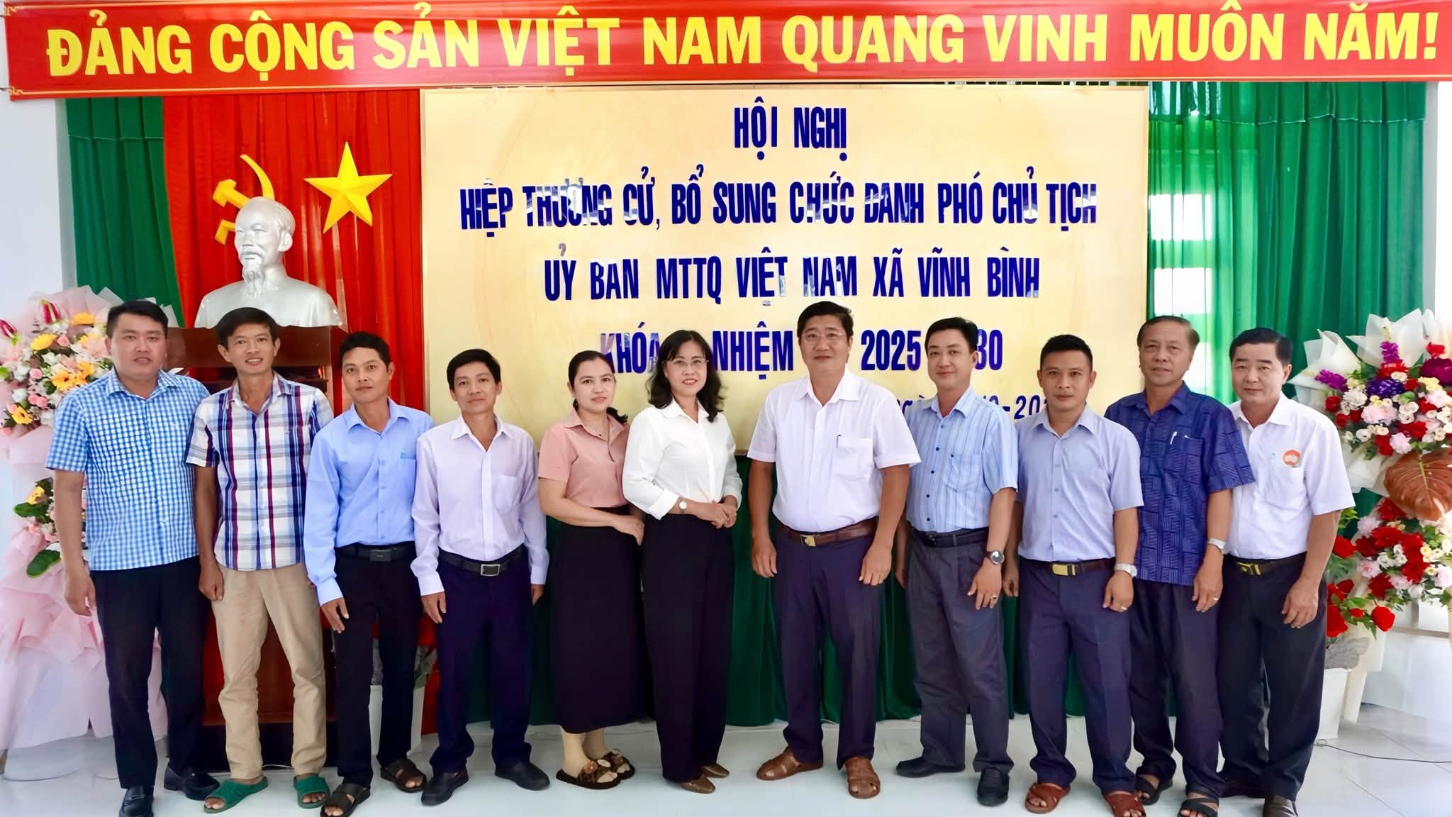Vĩnh Bình hiệp thương bầu bổ sung Phó Chủ tịch Thường trực Ủy ban MTTQ Việt Nam xã